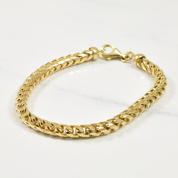 14k Yellow Gold Foxtail Bracelet | 8