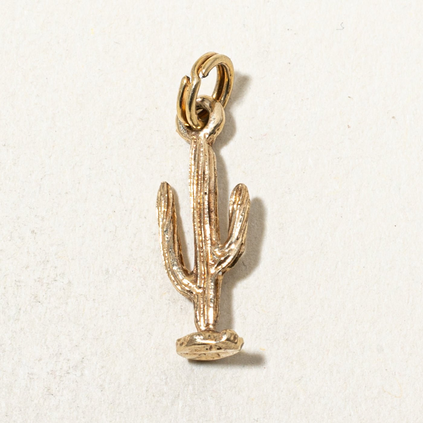 14k Yellow Gold Saguaro Cactus Charm
