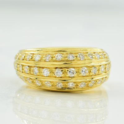 Pave Set Diamond Ring | 0.42ctw | SZ 5.5 |