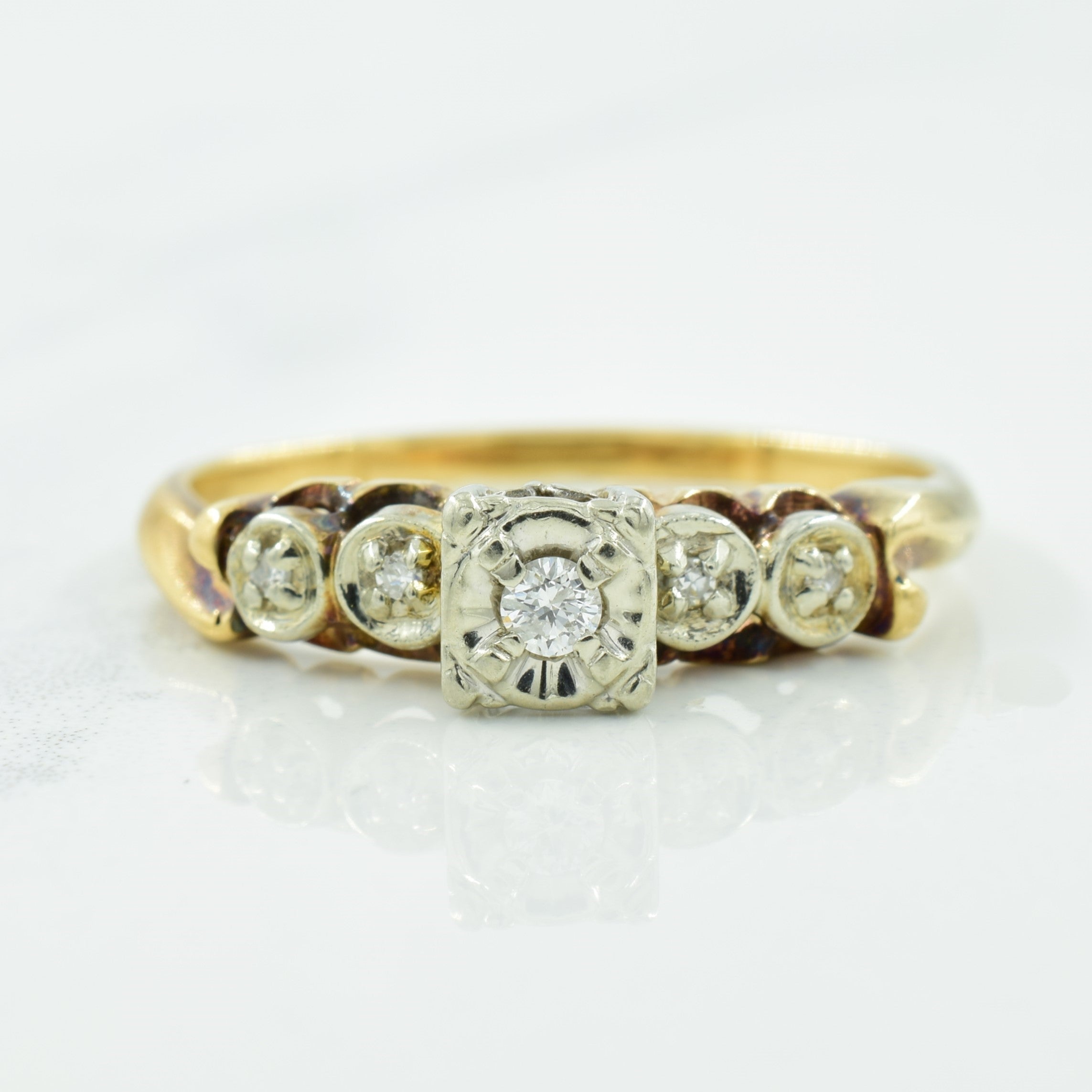 Bague en diamant | 0,06ctw | Taille 8,25 | 