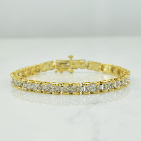 Two Tone Gold Diamond Bracelet | 0.50ctw | 7