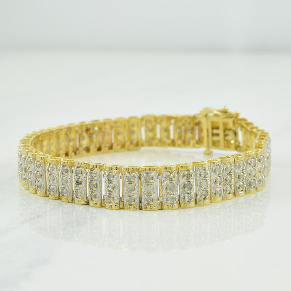 10k Yellow Gold Diamond Bracelet | 2.50ctw | 7.5