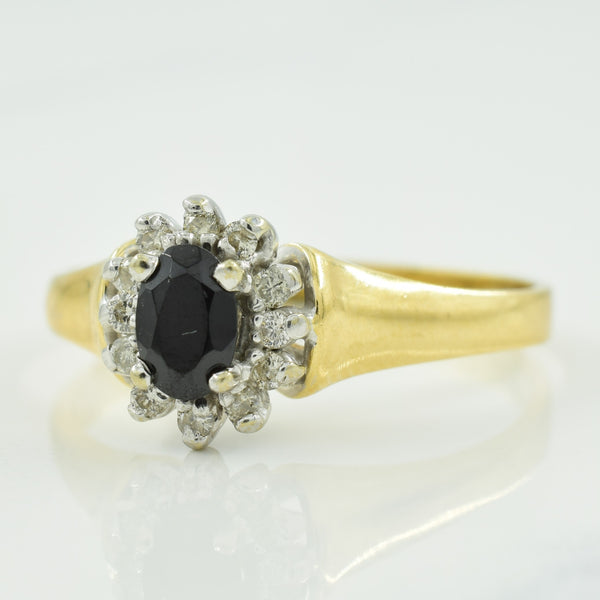 Black Onyx & Diamond Ring | 0.35ct, 0.14ctw | SZ 10.75 |