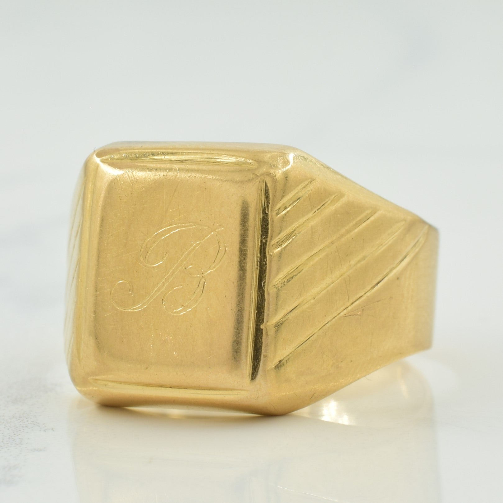 14k Yellow Gold 'B' Initial Ring | SZ 10 |