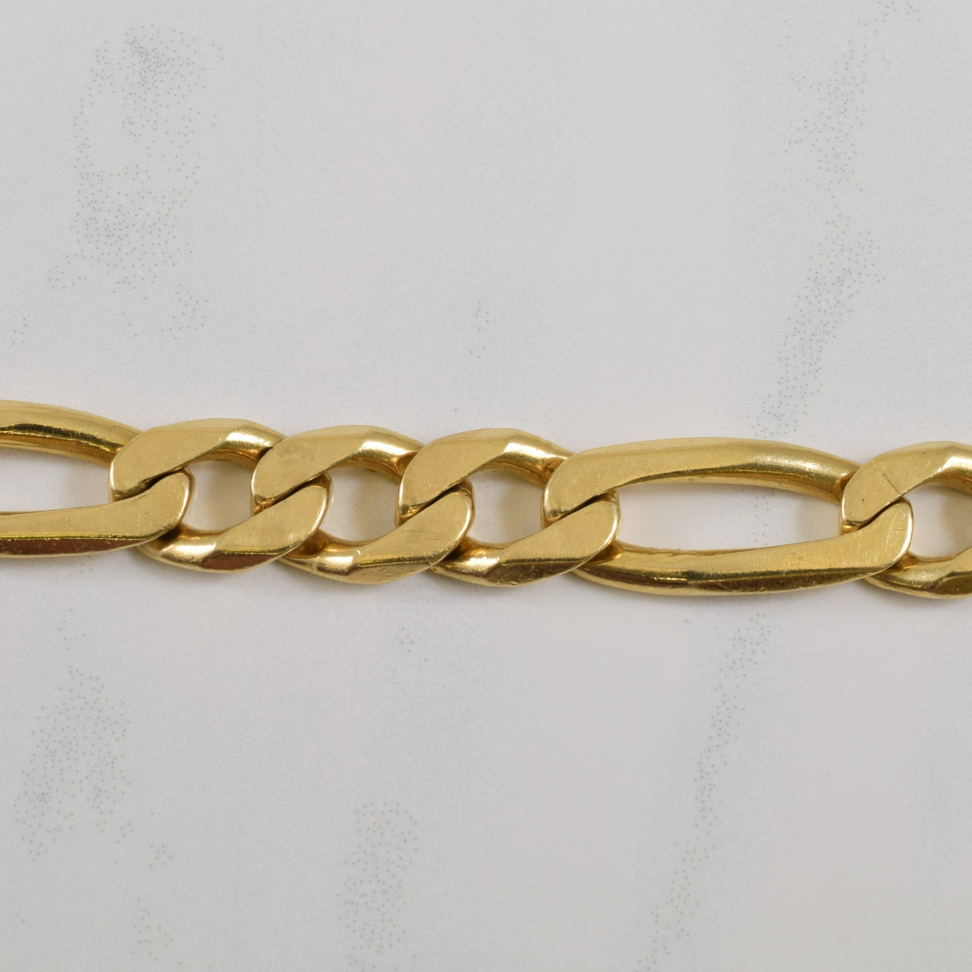 14k Yellow Gold Figaro Chain Bracelet | 7.50