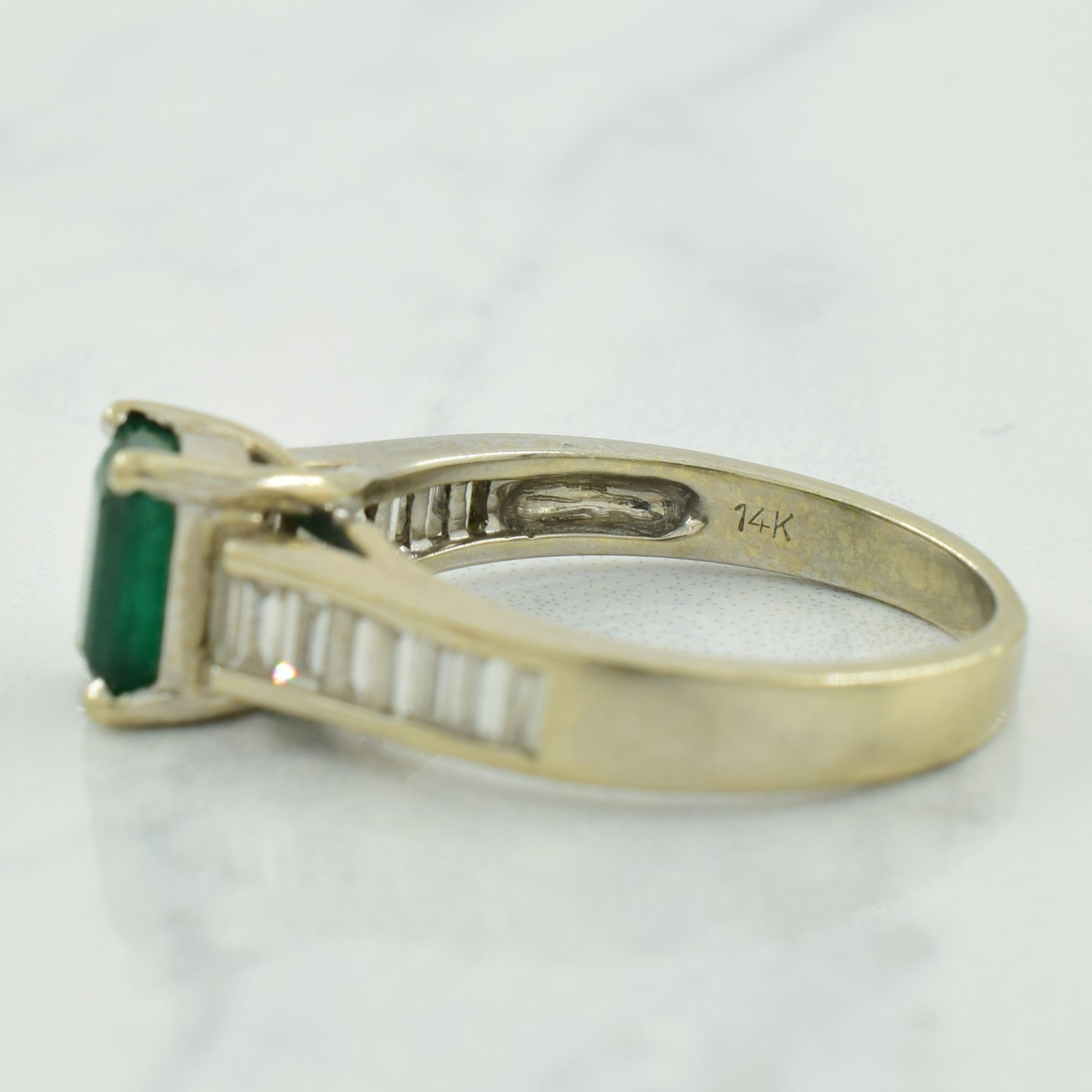 Emerald & Diamond Ring | 1.00ct, 0.40ctw | SZ 6.5 |