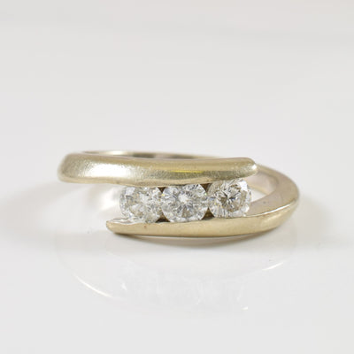 Channel Set Diamond Bypass Ring | 0.50ctw | SZ 5.5 |