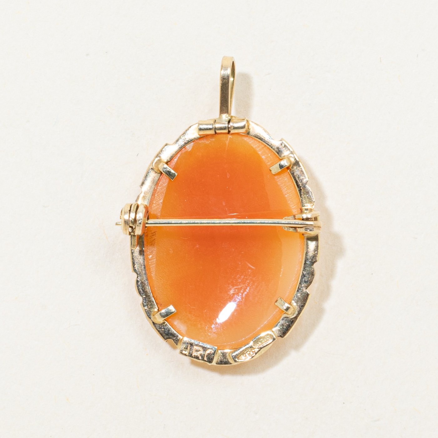 14K Brooch with Shell Cameo