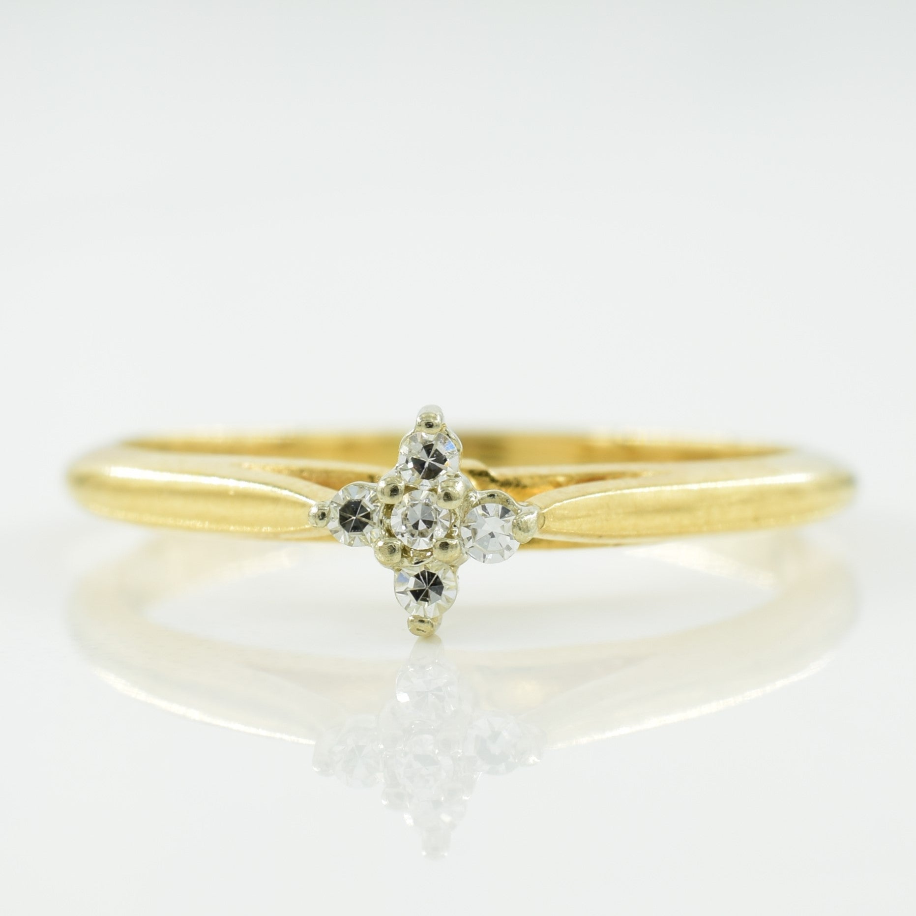 Diamond Cathedral Ring | 0.05ctw | SZ 6.5 |