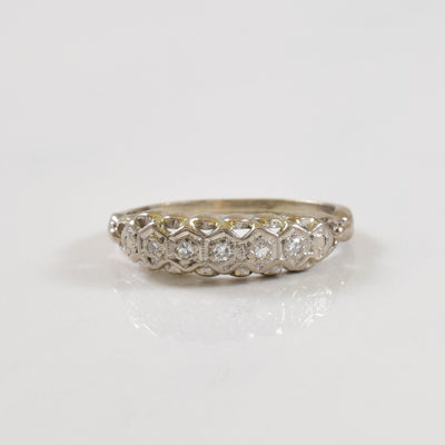 Five Stone Hexagon Shope Diamond Ring | 0.05ctw | SZ 5.25 |