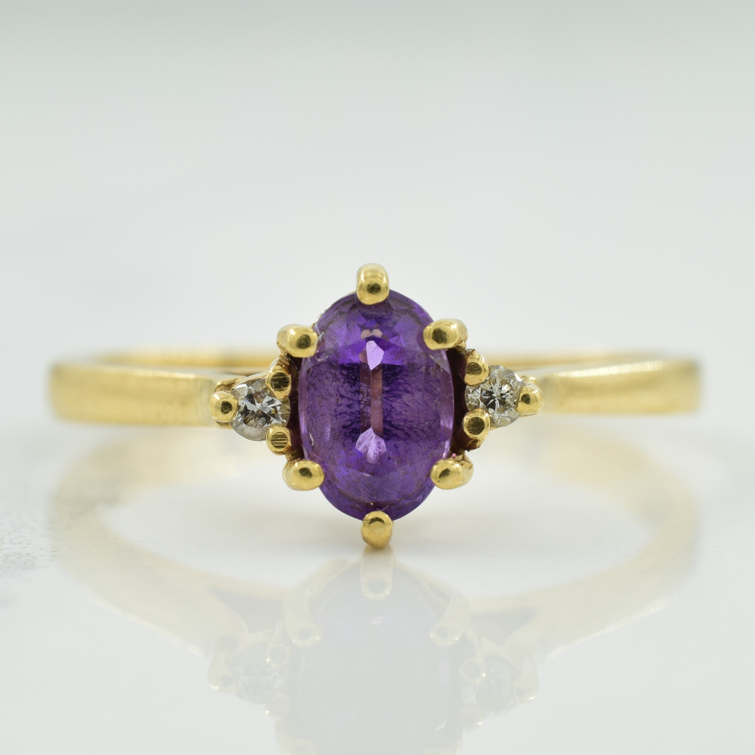 Amethyst & Diamond Ring | 0.33ct, 0.03ctw | SZ 7.75 |