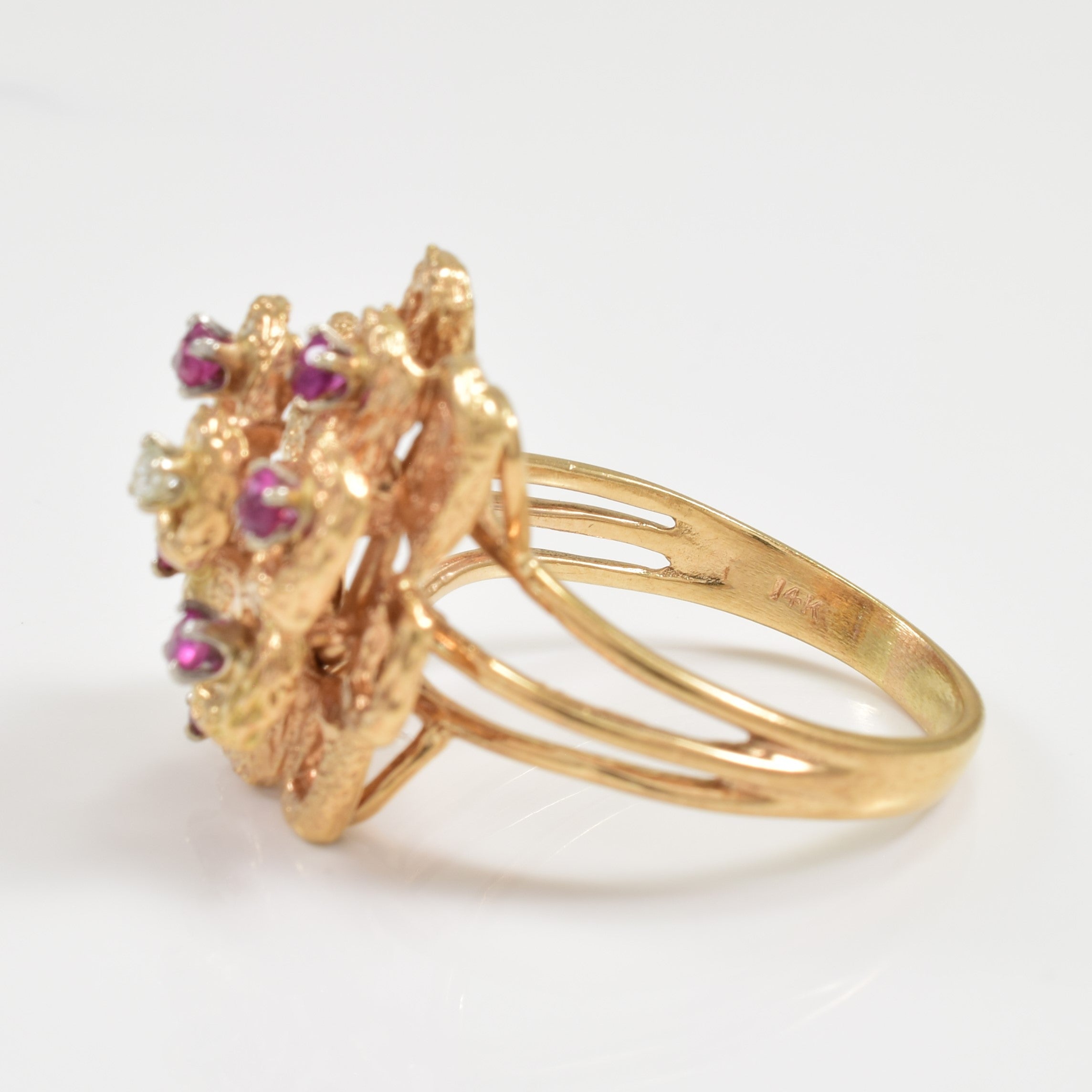 Pink Sapphire & Diamond Ring | 0.40ctw, 0.04ct | SZ 9 |