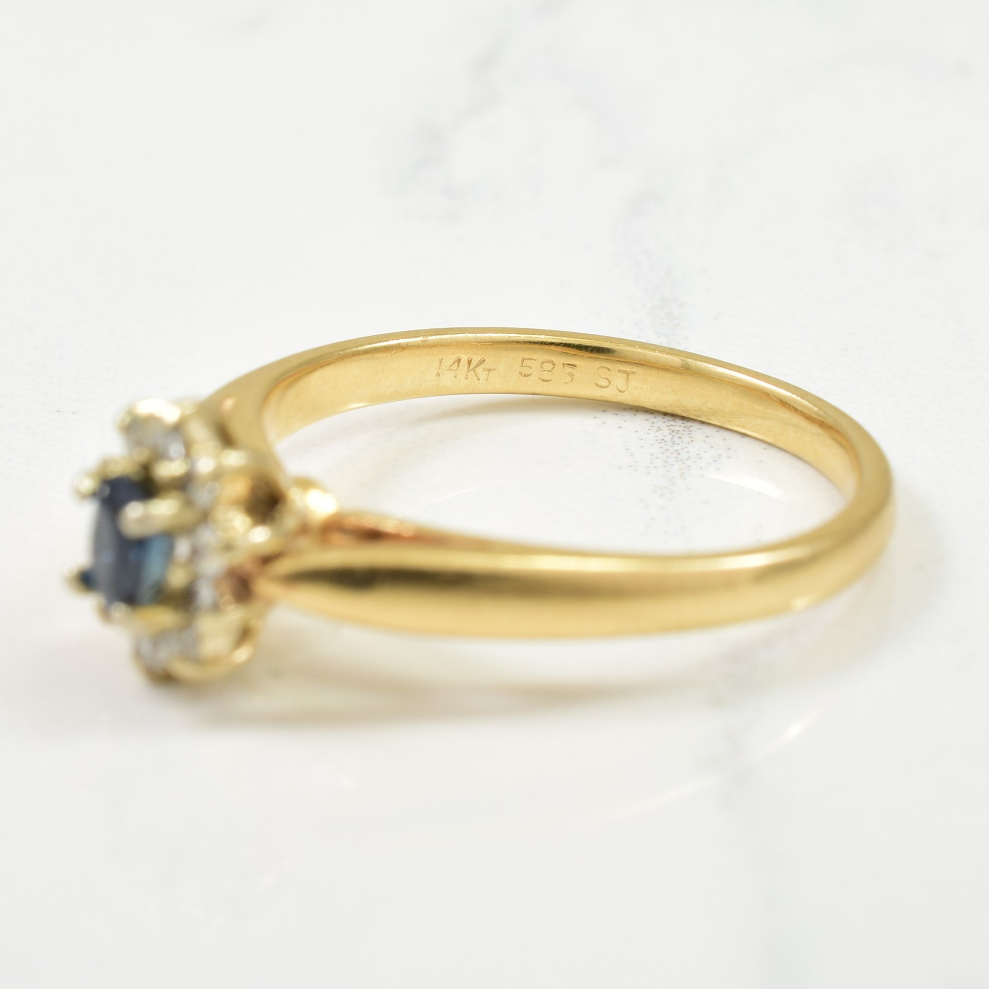 Sapphire & Diamond Ring | 0.20ct, 0.15ctw | SZ 6.5 |