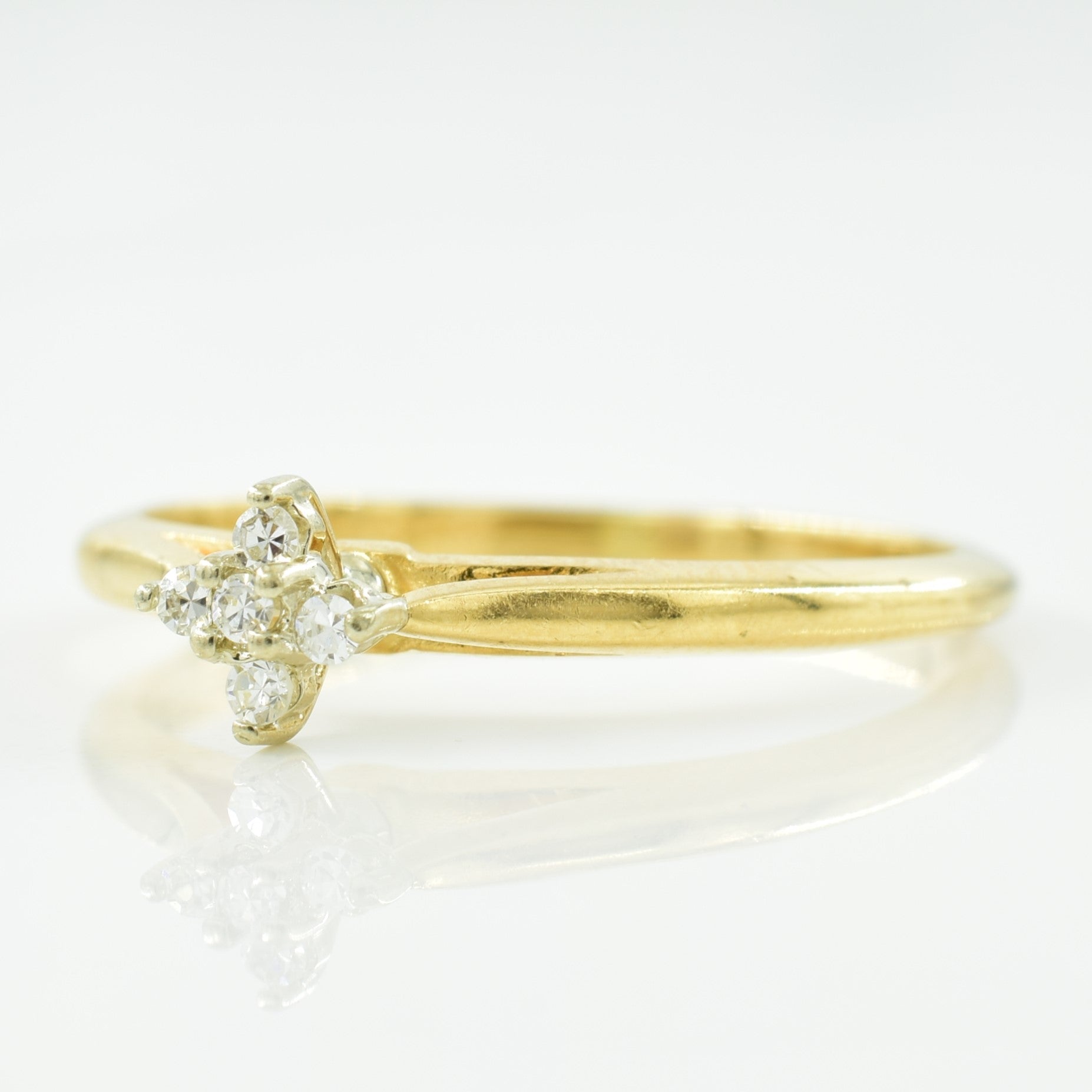 Diamond Cathedral Ring | 0.05ctw | SZ 6.5 |