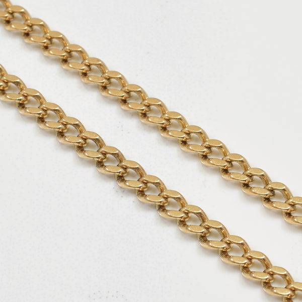 10k Yellow Gold Curb Chain | 25.25