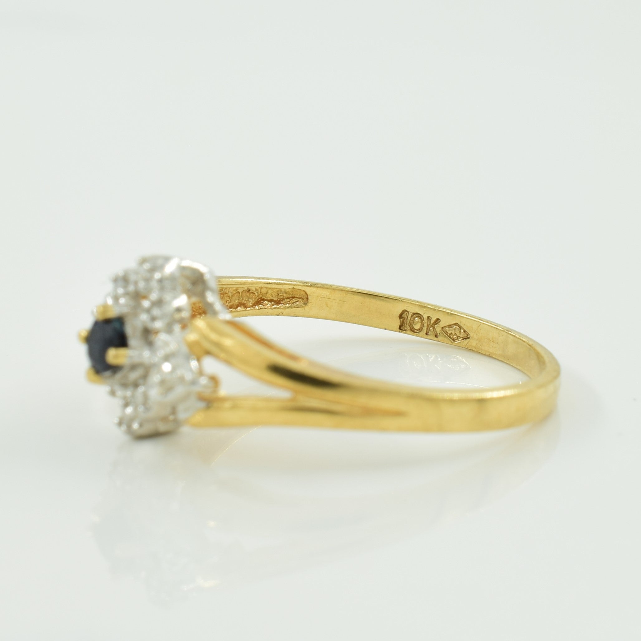 Blue Sapphire & Diamond Ring | 0.10ct, 0.02ctw | SZ 6.75 |