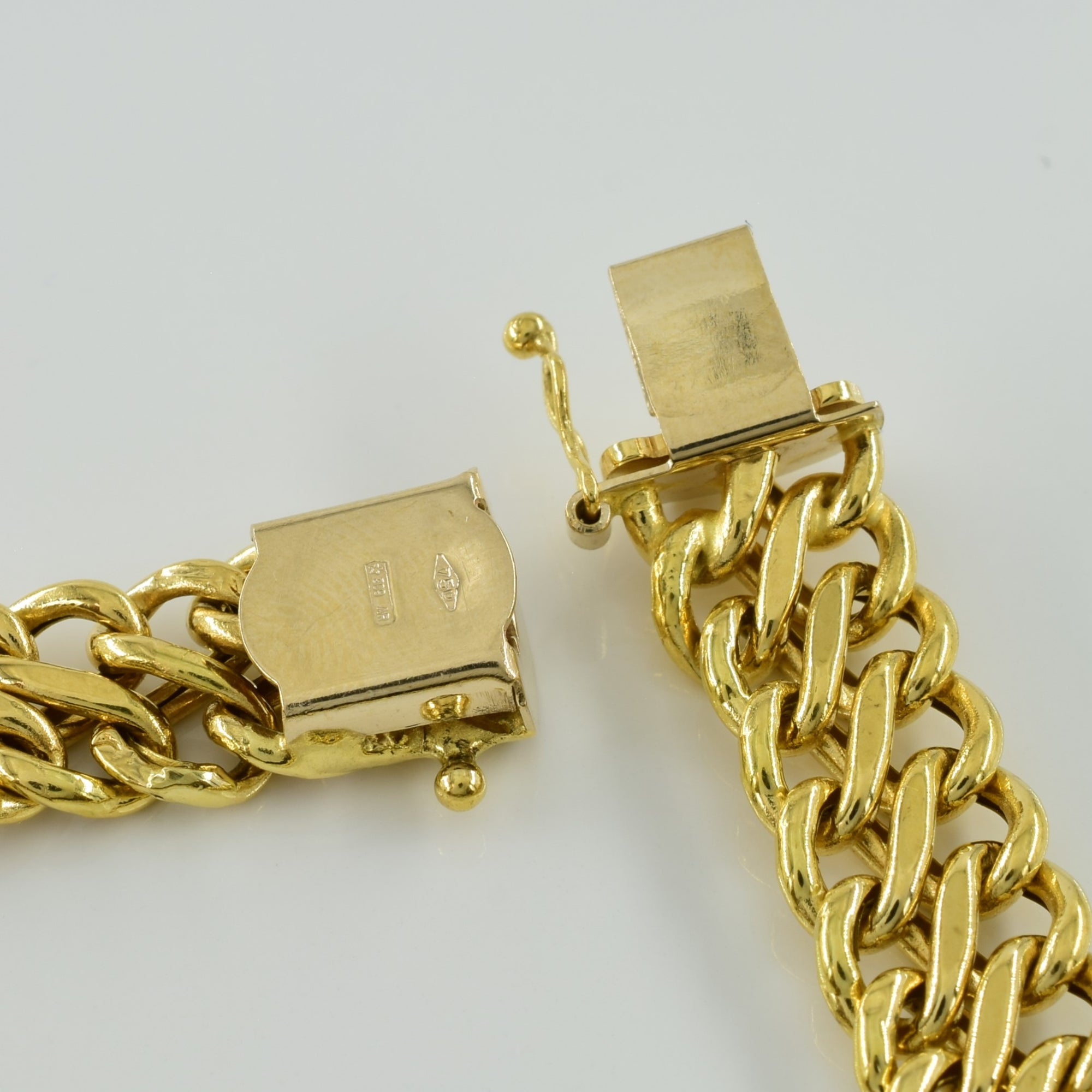 18k Yellow Gold Parallel Link Bracelet | 7.5
