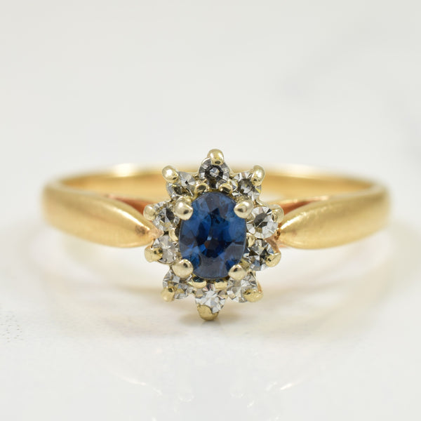 Sapphire & Diamond Ring | 0.20ct, 0.15ctw | SZ 6.5 |