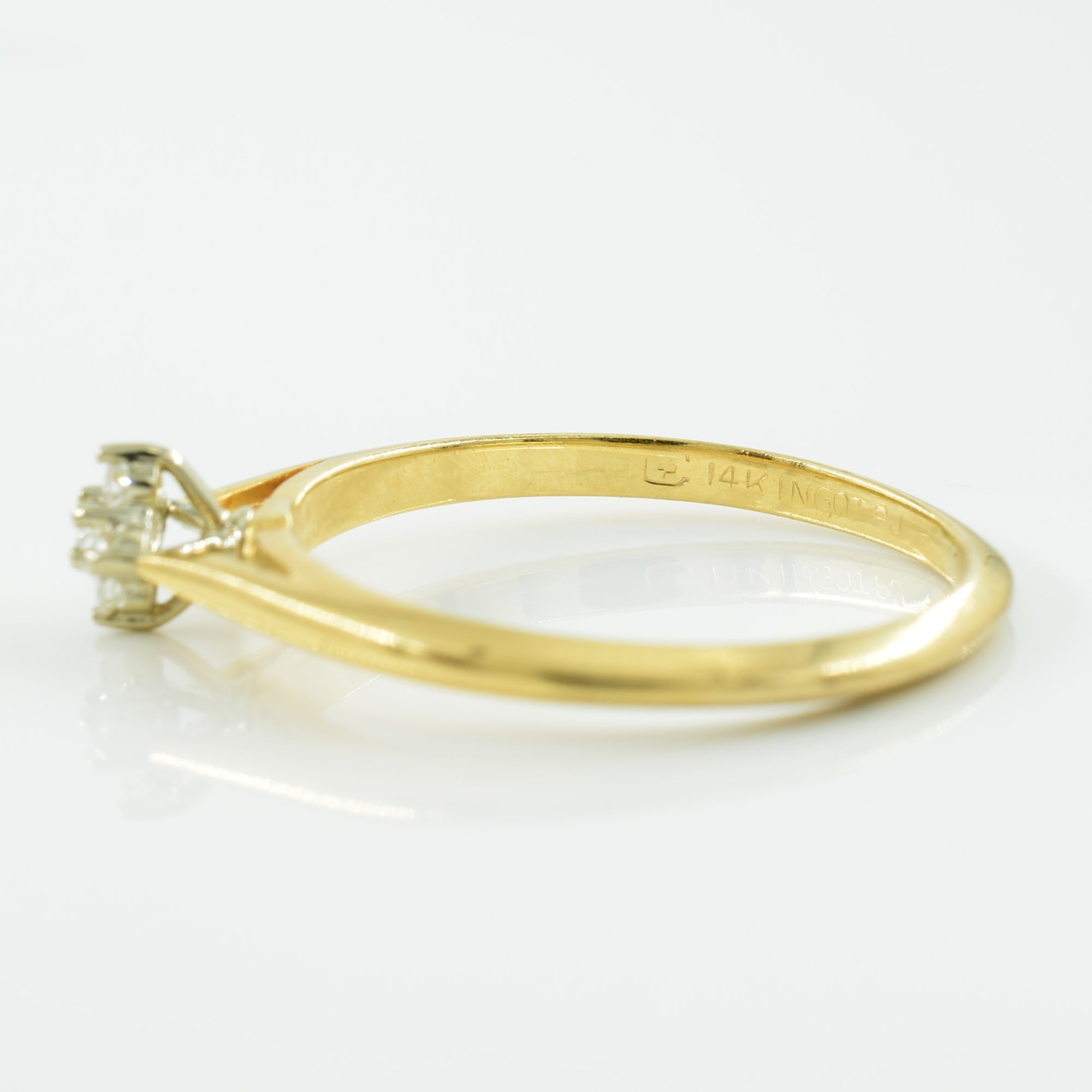 Diamond Cathedral Ring | 0.05ctw | SZ 6.5 |