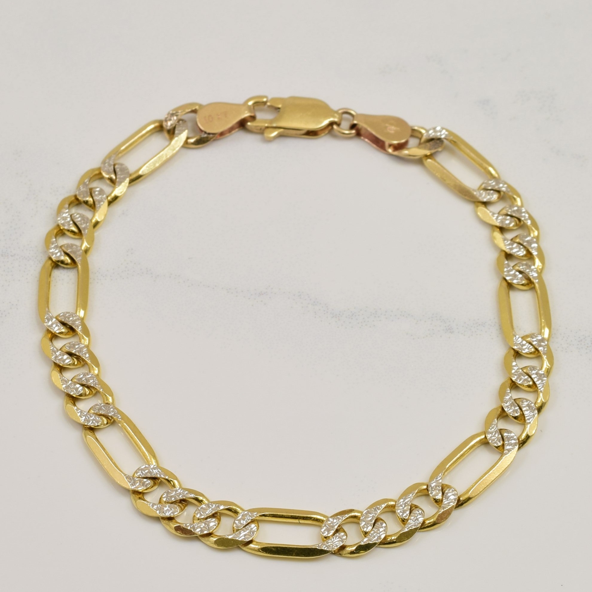 10k Yellow Gold Figaro Link Bracelet | 6.75" |