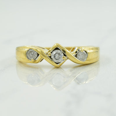 Diamond Bypass Ring | 0.18ctw | SZ 7.5 |