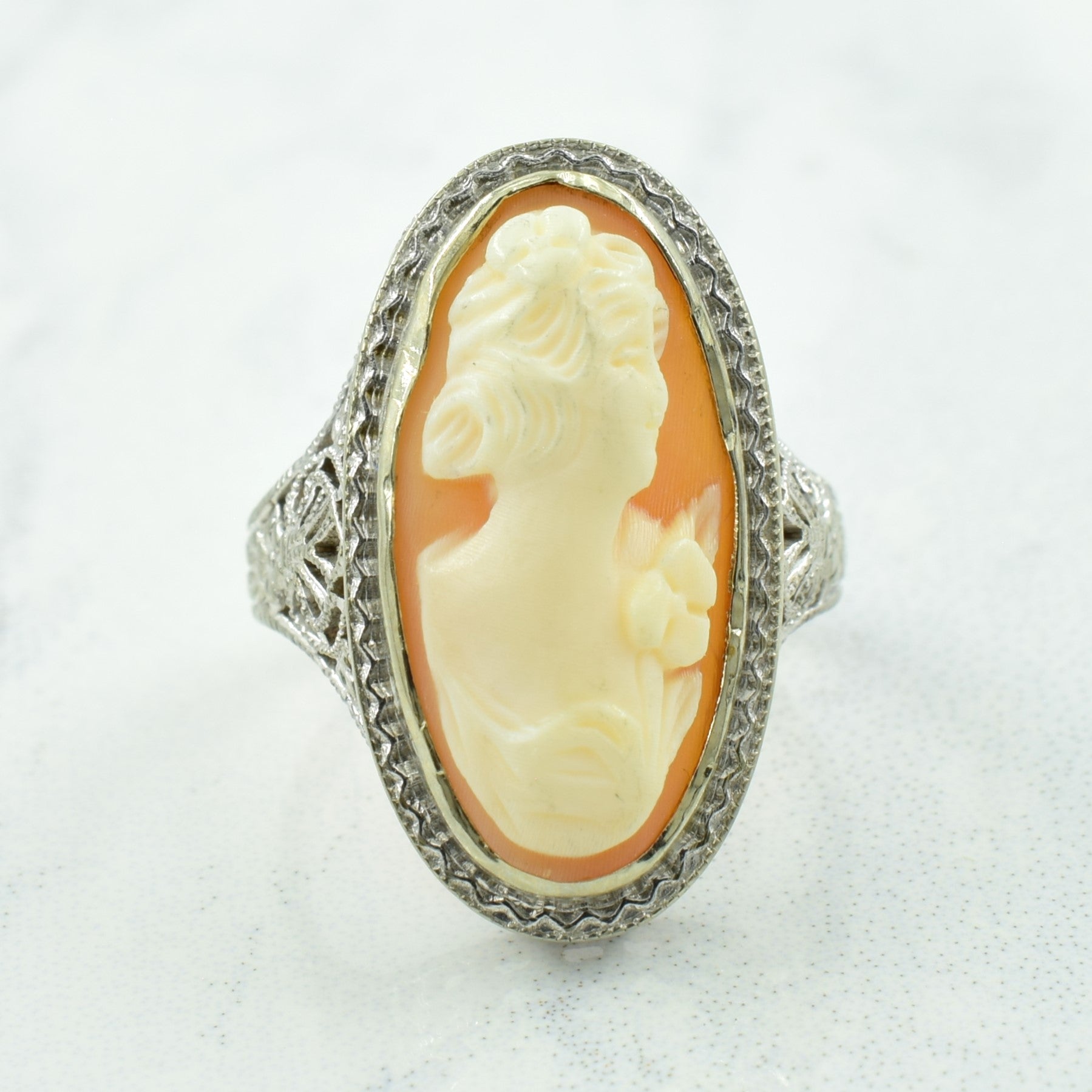Cameo Shell Ring | 3.00ct | SZ 2.5 |
