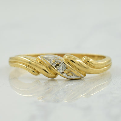 Solitaire Diamond Bypass Ring | 0.02ct | SZ 5.75 |