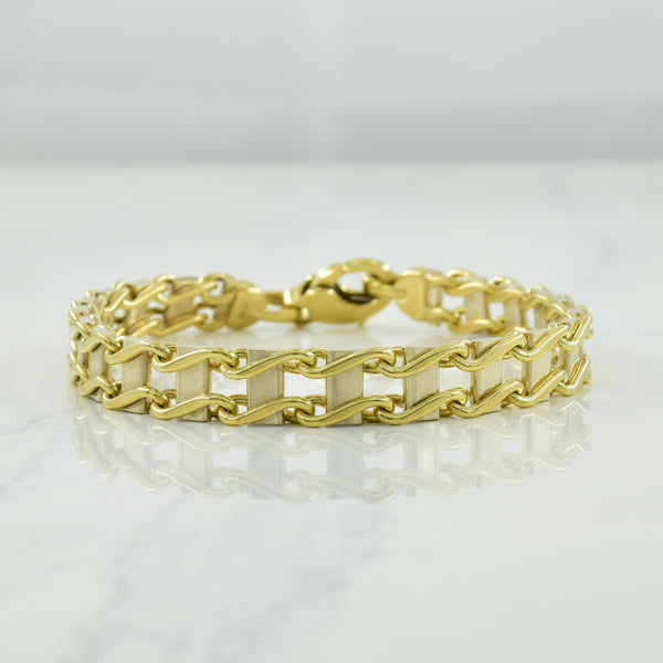 10k Two Tone Gold Bracelet | 8