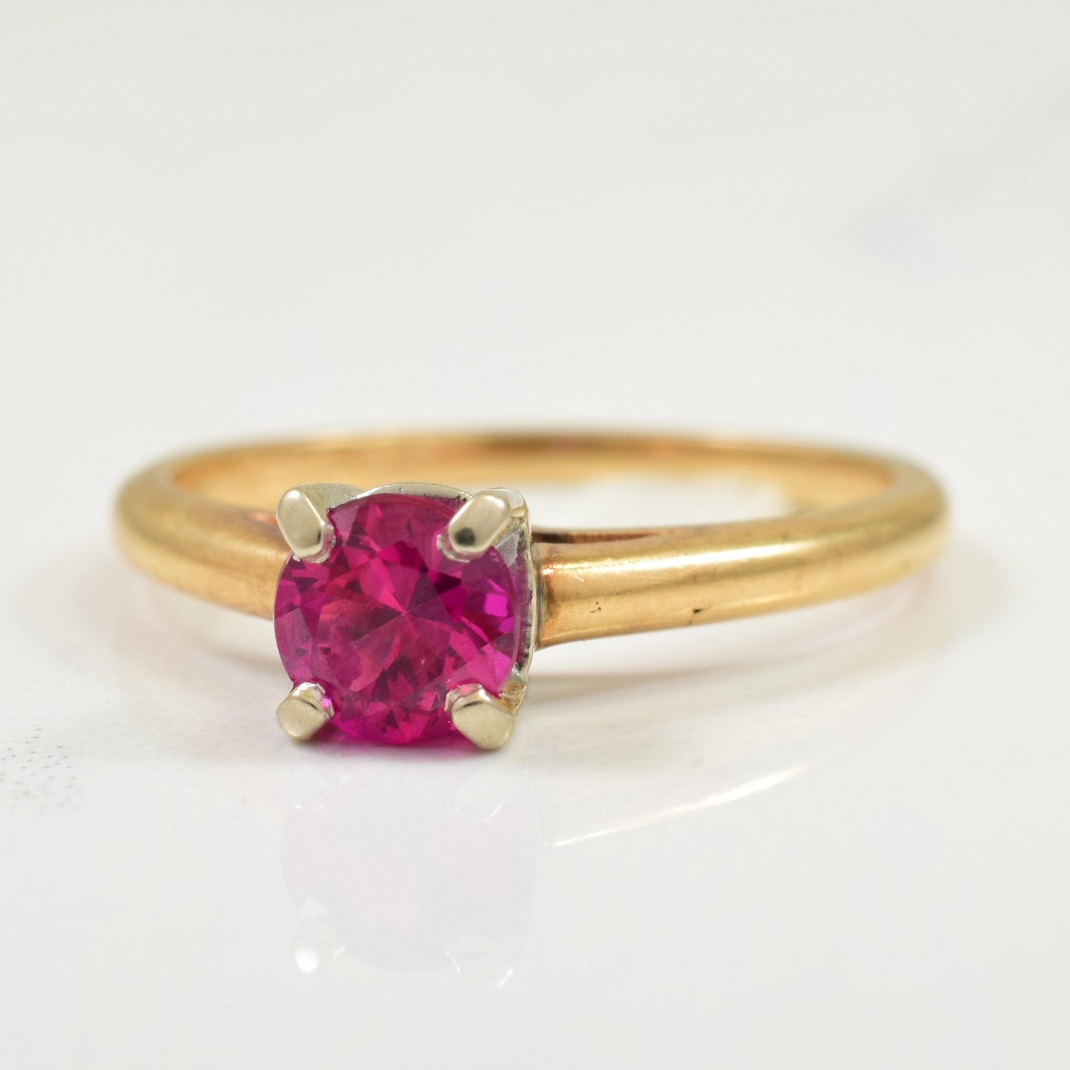 Bague en rubis synthétique | 0,50 ct | Taille 5 | 