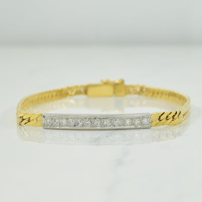 Two Tone Gold Diamond Bracelet | 0.24ctw | 7