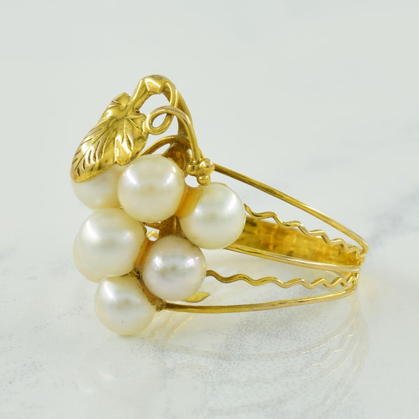 Pearl Earring & Ring Set | 15.00ctw | SZ 6.5 |