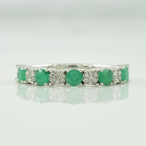 Emerald & Multi Cluster Diamond Ring | 0.50ctw, 0.06ctw | SZ 6.25 |