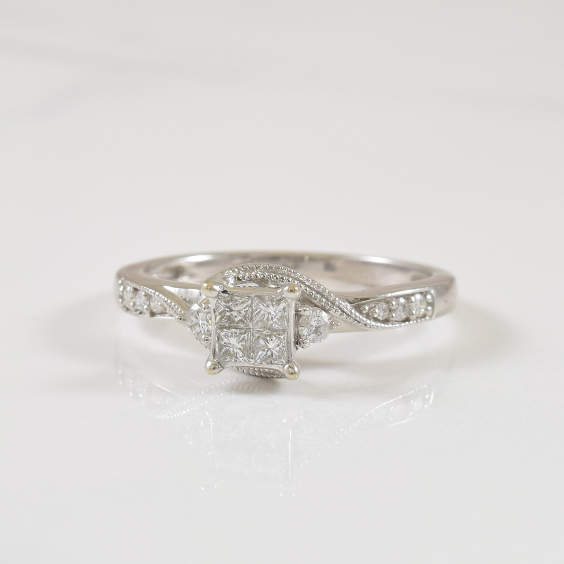 Diamond Bypass Ring | 0.25ctw | SZ 6 |