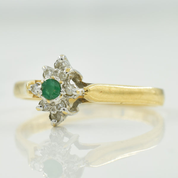 Diamond & Emerald Ring | 0.06ctw, 0.04ct | SZ 6 |