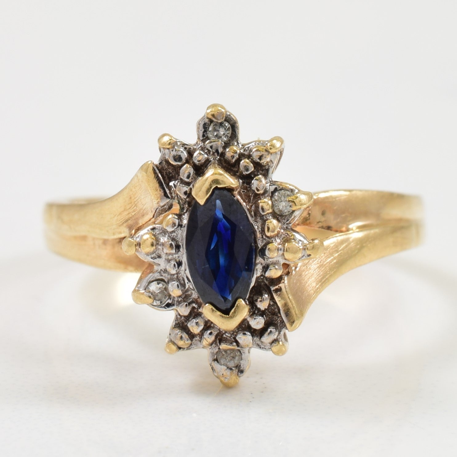 Sapphire & Diamond Cluster Ring | 0.22ct, 0.02ctw | SZ 5.75 |