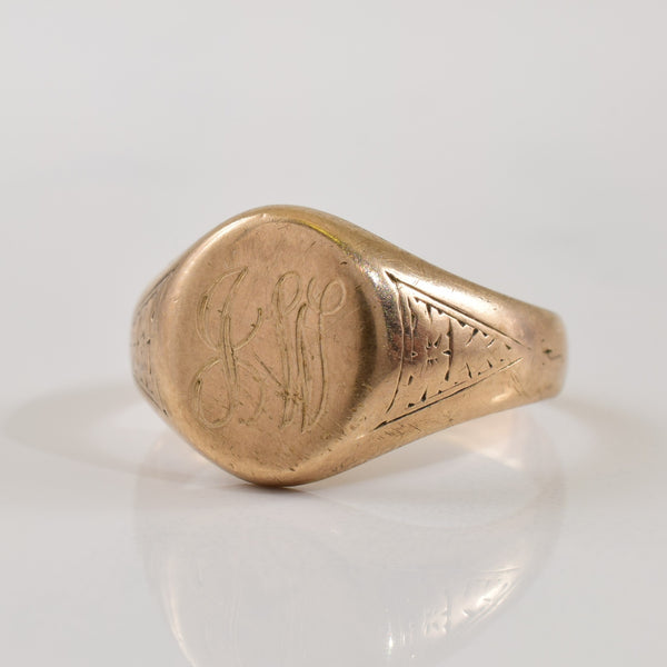 10k Yellow Gold 'LW' Initialed Ring | SZ 6.75 |