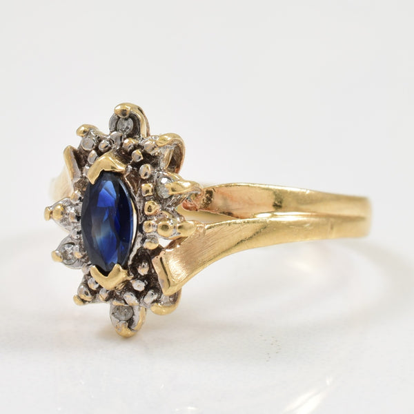 Sapphire & Diamond Cluster Ring | 0.22ct, 0.02ctw | SZ 5.75 |