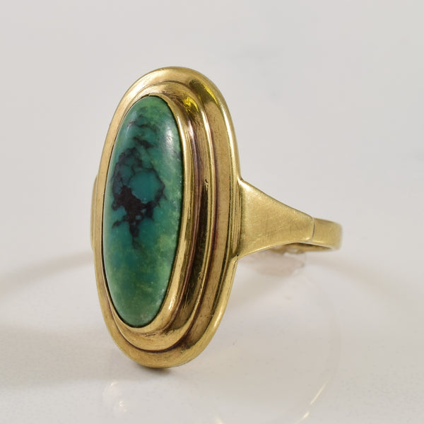 Turquoise Cocktail Ring | 4.11ct | SZ 6.25 |