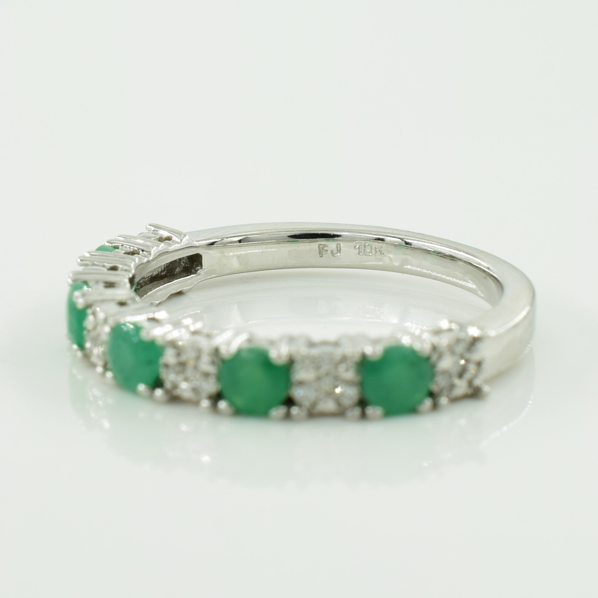 Emerald & Multi Cluster Diamond Ring | 0.50ctw, 0.06ctw | SZ 6.25 |
