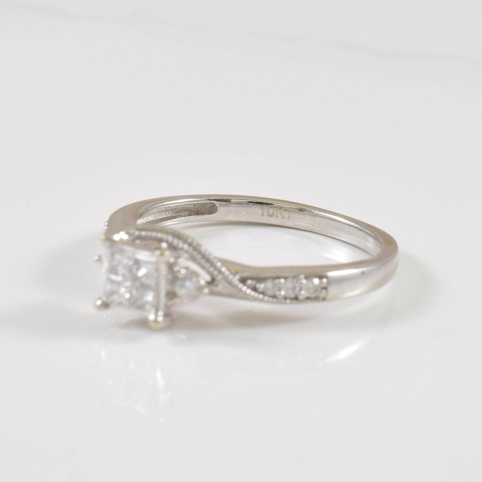 Diamond Bypass Ring | 0.25ctw | SZ 6 |