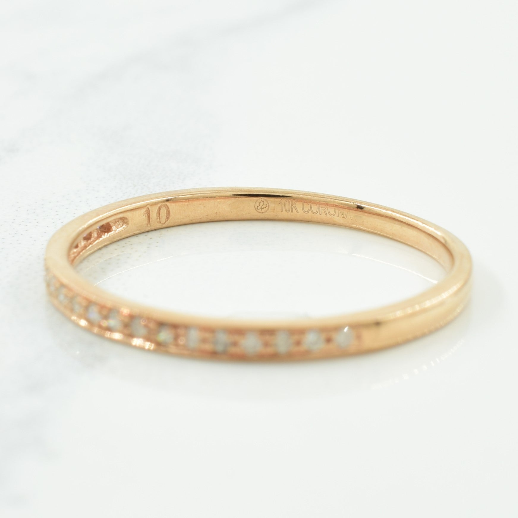 Semi Eternity Diamond Ring | 0.10ctw | SZ 8 |