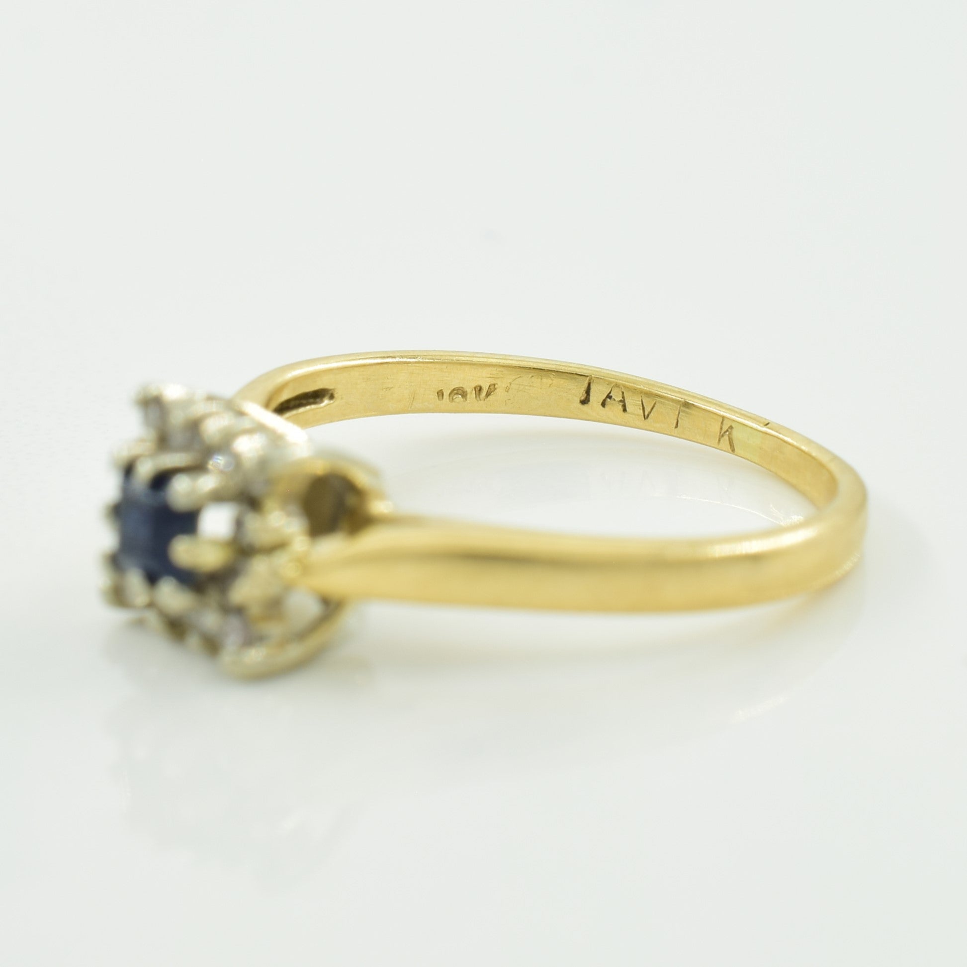 Blue Sapphire & Diamond Ring | 0.08ct, 0.06ctw | SZ 4 |