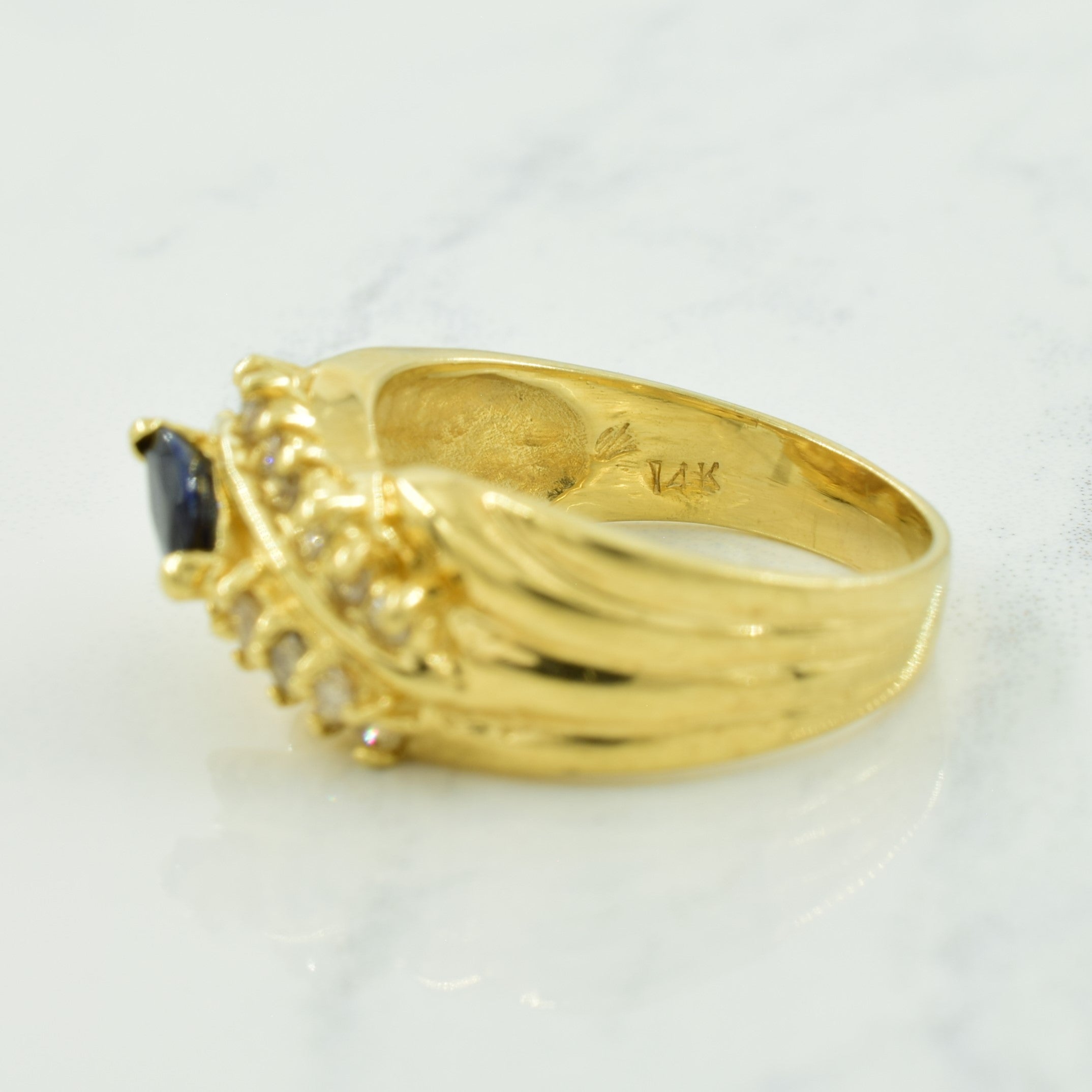 Sapphire & Diamond Ring | 0.38ctw, 0.22ct | SZ 6.25 |