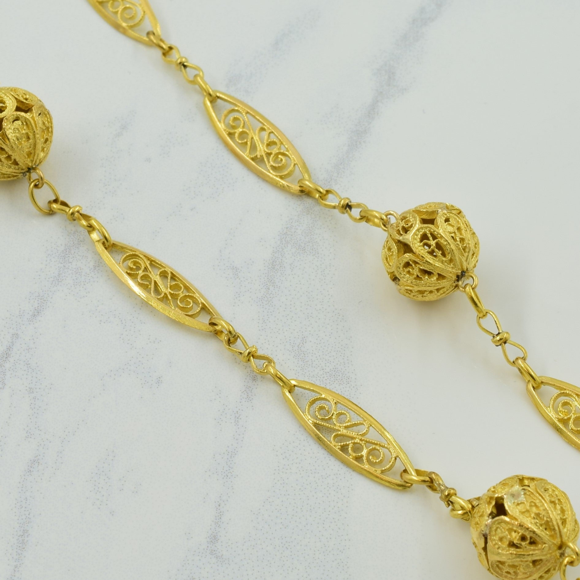 21k Yellow Gold Fancy Chain | 29" |