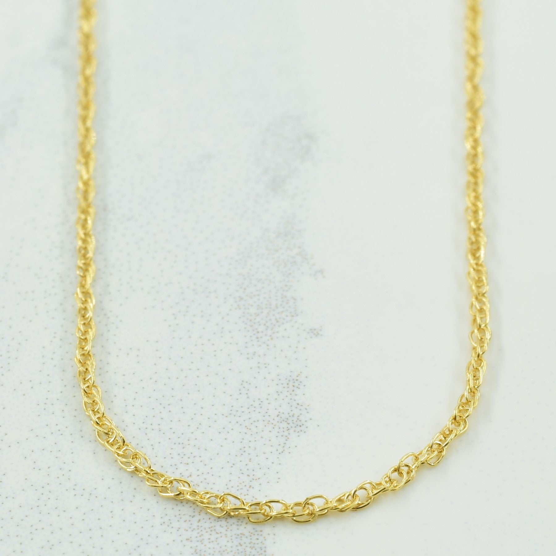 10k Yellow Gold Prince of Wales Chain | 17" |