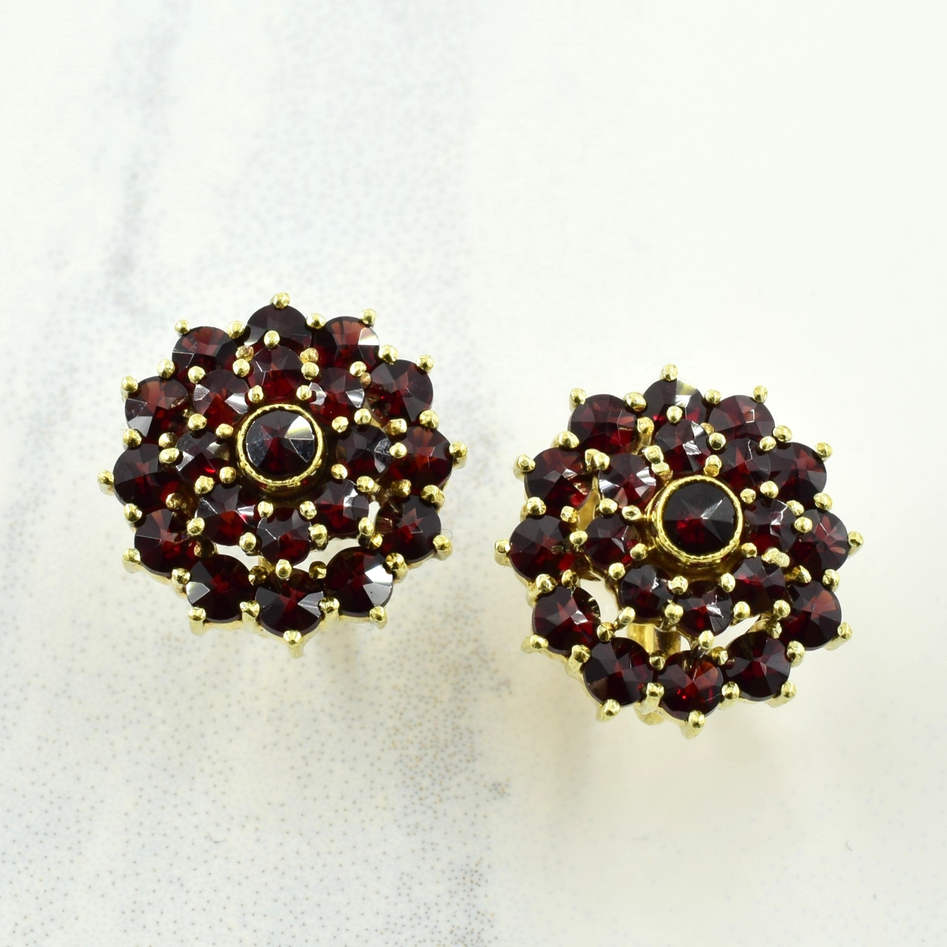 Garnet Screw Back Clip On Earrings | 2.00ctw |