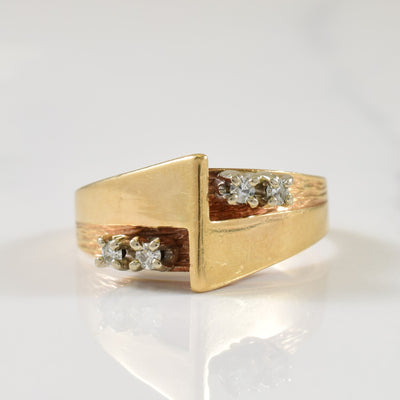 Multi Level Diamond Ring | 0.06ctw | SZ 4.75 |