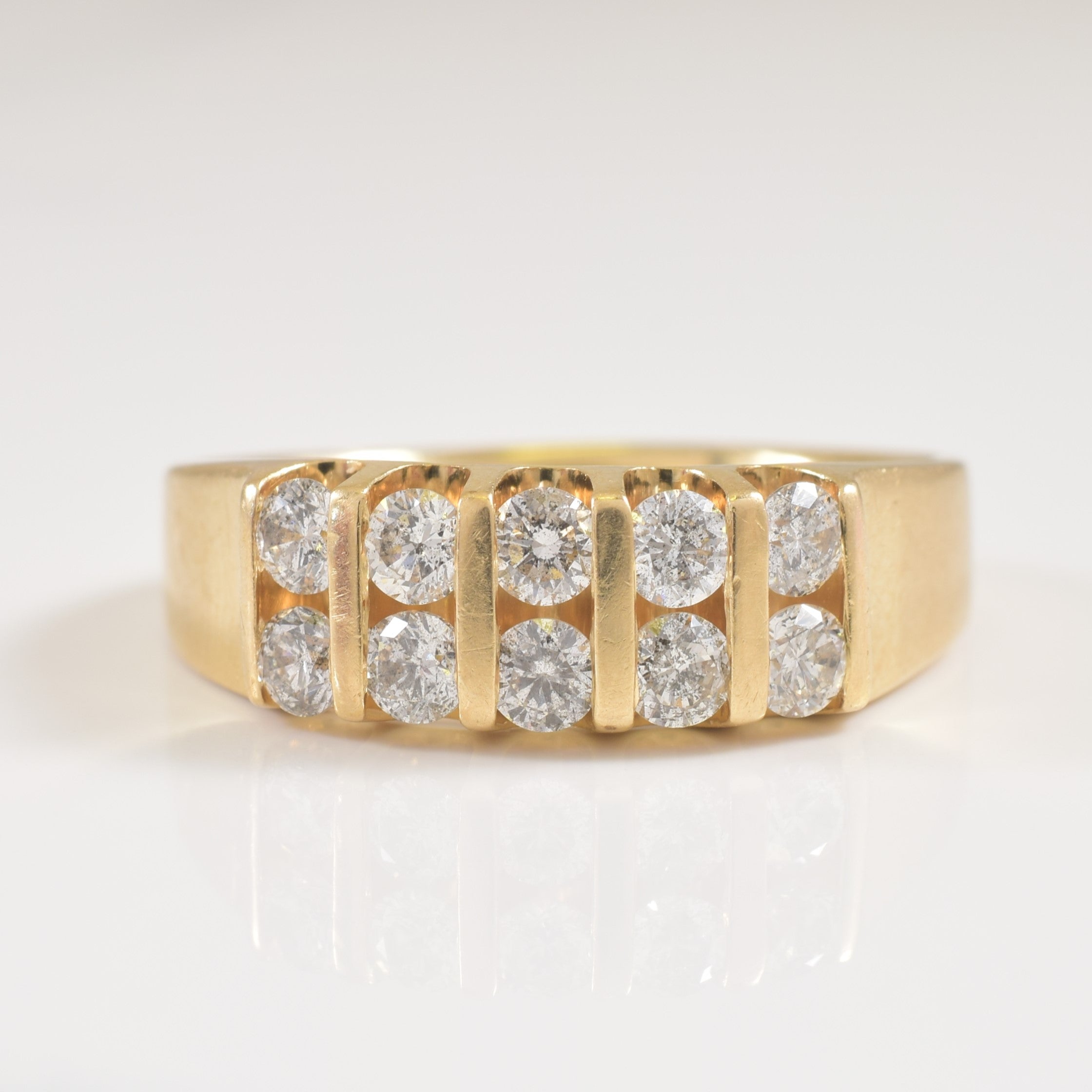 Bague sertie de diamants en canal | 0,80 ct | Taille 8,75 |
