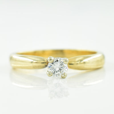 Solitaire Diamond Tapered Ring | 0.14ct | SZ 4.25 |