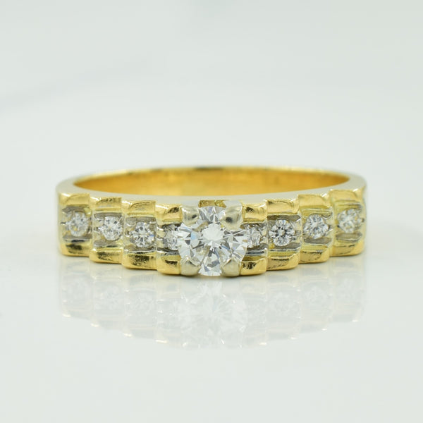 Diamond Step Ring | 0.31ctw | SZ 6 |